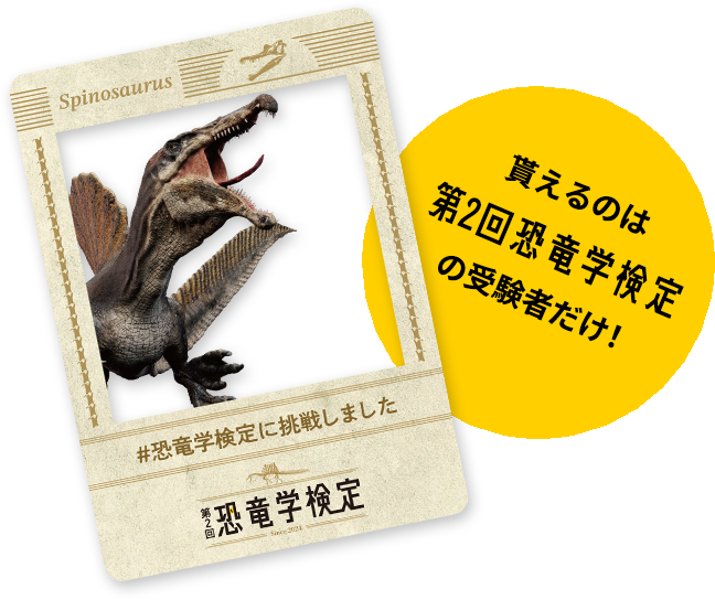貰えるのは第2回恐竜検定の受験者だけ！