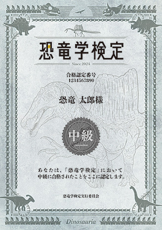 中級合格認定証