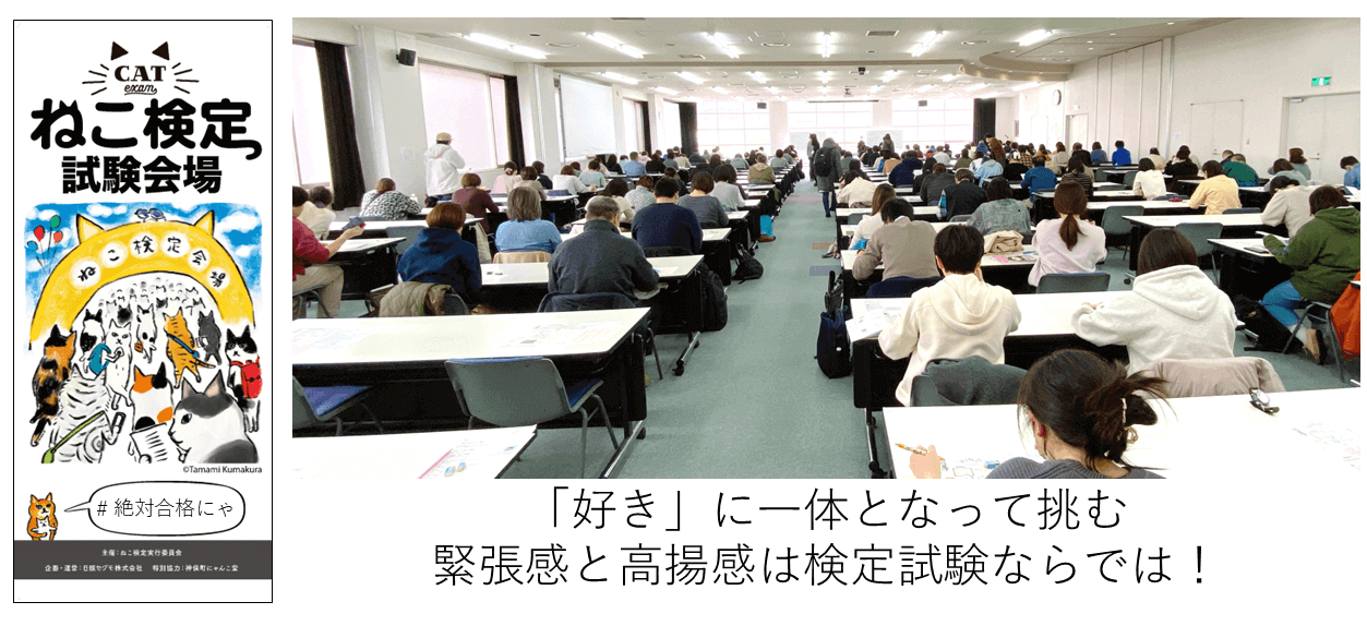 ねこ検定試験会場の様子