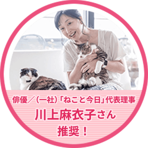 俳優／(一社)「ねこと今日」代表理事 川上麻衣子さん推奨！