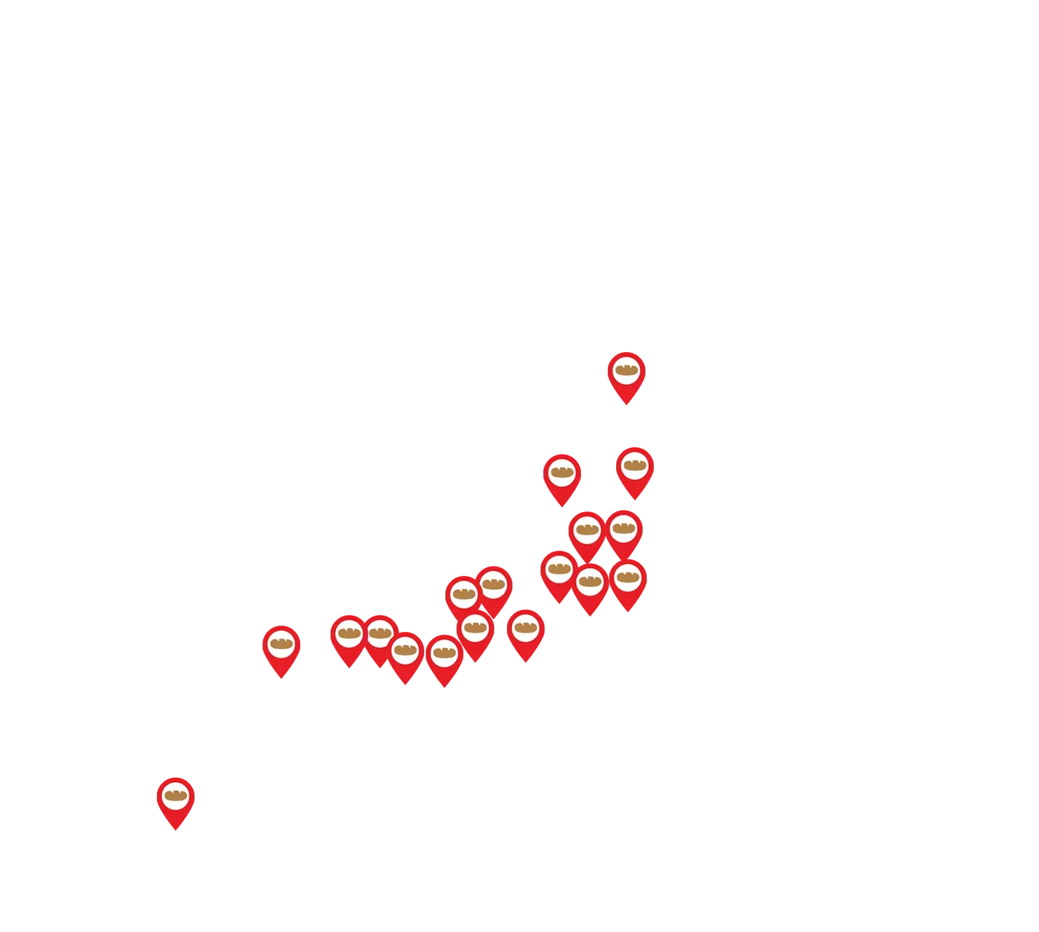 パンシェルジュがいるパン屋さんMAP