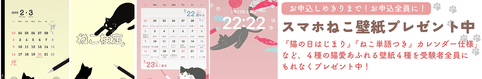 スマホねこ壁紙プレゼント中